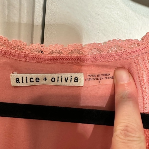 Alice and Olivia pink lace ruffle dress - Picture 9 of 13